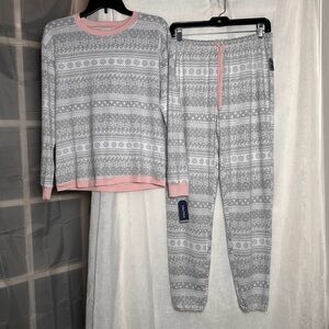 NWT Soft & Cozy Winter Wonderland Print Nautica Long Sleeve Pajama Set